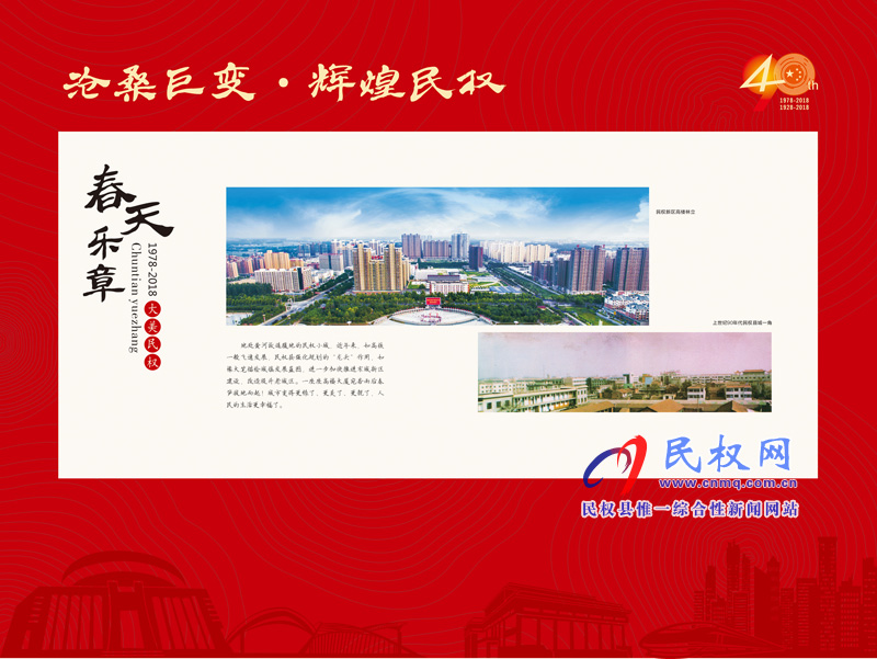 滄桑巨變?輝煌民權(quán) 民權(quán)縣慶祝改革開放40周年暨建縣90周年大型圖片展 滄桑巨變?輝煌民權(quán) 民權(quán)縣慶祝改革開放40周年暨建縣90周年大型圖片展