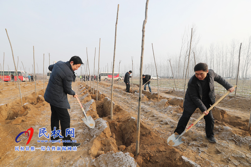 縣領(lǐng)導(dǎo)新春植樹添新綠 縣領(lǐng)導(dǎo)新春植樹添新綠