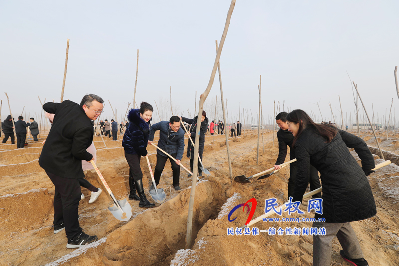 縣領(lǐng)導(dǎo)新春植樹添新綠 縣領(lǐng)導(dǎo)新春植樹添新綠