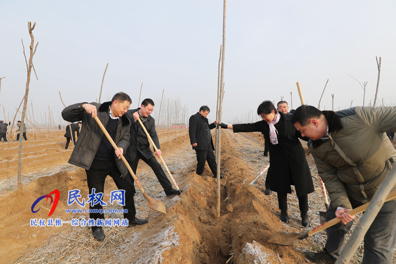 縣領(lǐng)導(dǎo)新春植樹添新綠 縣領(lǐng)導(dǎo)新春植樹添新綠