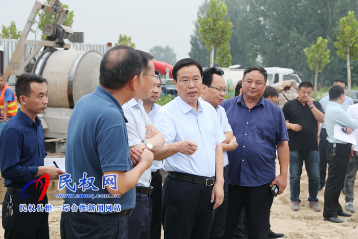 市人大常委會副主任、縣委書記姬脈常調(diào)研我縣城市水系建設(shè)工作