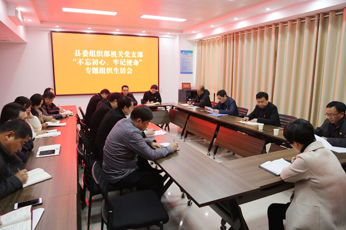 縣委組織部召開機(jī)關(guān)黨支部“不忘初心、牢記使命”專題組織生活會