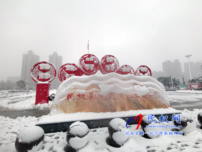 圖說(shuō)|河南民權(quán)：2020年的第一場(chǎng)雪，太美了吧!