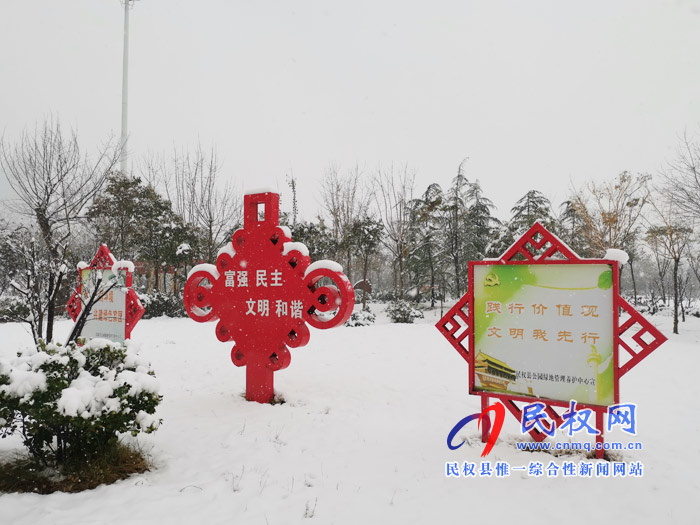圖說(shuō)|河南民權(quán)：2020年的第一場(chǎng)雪，太美了吧!