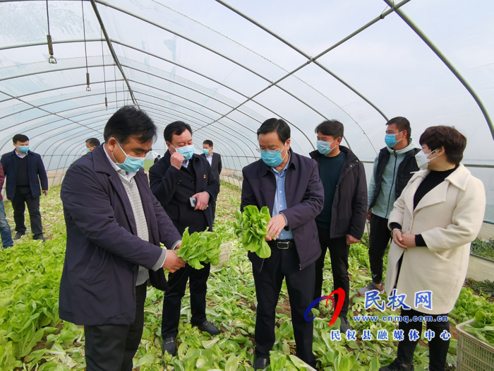 市人大常委會副主任、縣委書記姬脈常調(diào)研扶貧車間復工復產(chǎn)和春耕工作