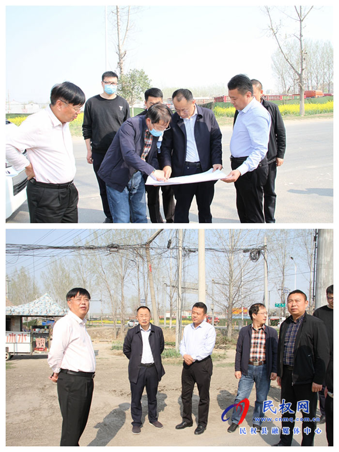 縣政協(xié)黨組書記、主席周明河到西環(huán)路與冰熊大道交叉口改造工程現(xiàn)場(chǎng)辦公