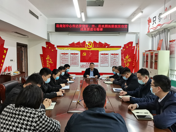 縣規(guī)劃中心傳達貫徹省、市、縣鞏固拓展脫貧攻堅成果推進會精神