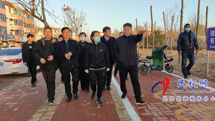 縣委副書記、縣長王靜嫻察看城市建設(shè)、園林綠化等工作