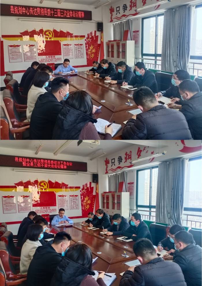縣規(guī)劃中心傳達貫徹縣委十三屆三次全體會議、縣委經(jīng)濟工作會議暨全縣三級干部大會會議精神