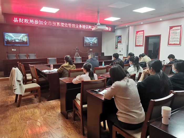 縣財政局參加全市預(yù)算績效管理業(yè)務(wù)培訓(xùn)和工作推進(jìn)視頻會