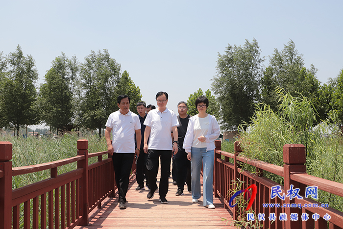 伊川縣考察團到民考察學習濕地保護工作