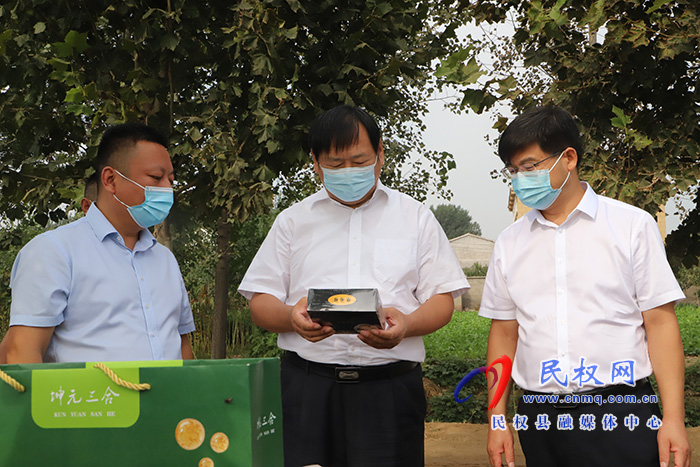 省農(nóng)業(yè)農(nóng)村廳副廳長(zhǎng)王俊忠一行到民調(diào)研秋糧生產(chǎn)工作