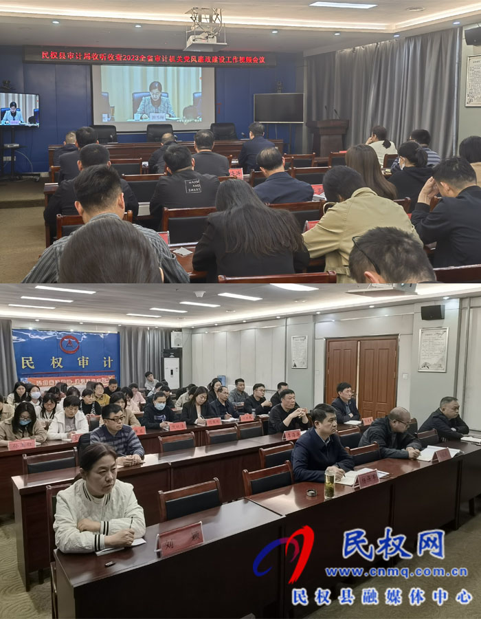 民權(quán)縣審計局收聽收看2023全省審計機關(guān)黨風(fēng)廉政建設(shè)工作視頻會議