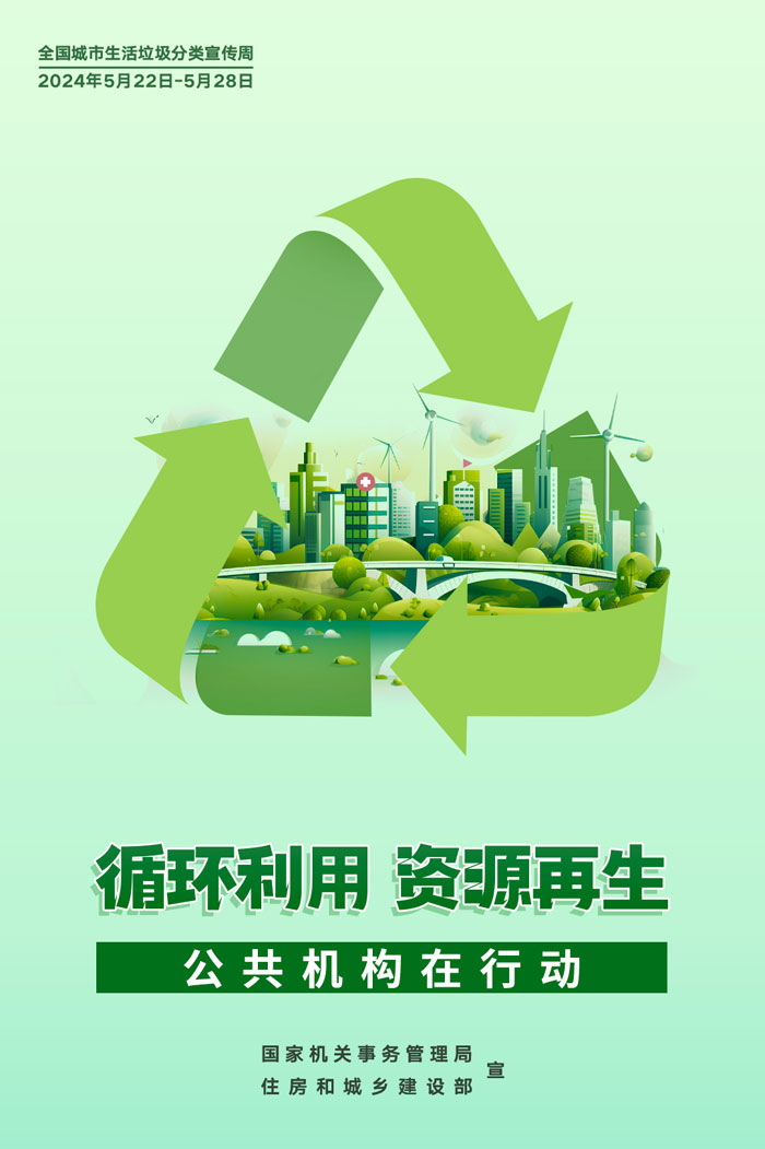 公共機構(gòu)生活垃圾分類主題宣傳海報來了，機關(guān)事務中心誠邀您的轉(zhuǎn)發(fā)！