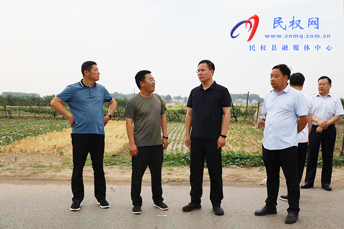 縣委副書記、縣長王景義查看雨后農(nóng)業(yè)設(shè)施受損情況