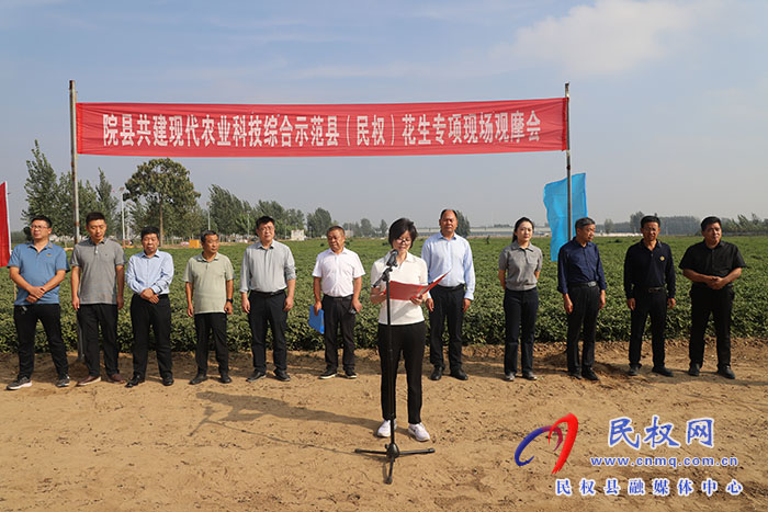 院縣共建現(xiàn)代農(nóng)業(yè)科技綜合示范縣（民權(quán)）花生專(zhuān)項(xiàng)現(xiàn)場(chǎng)觀摩會(huì)舉行