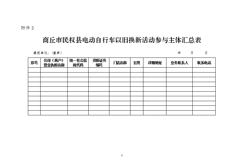 民權(quán)縣商務(wù)局關(guān)于在全縣范圍內(nèi)征集電動(dòng)自行車(chē)以舊換新活動(dòng)參與主體的公告